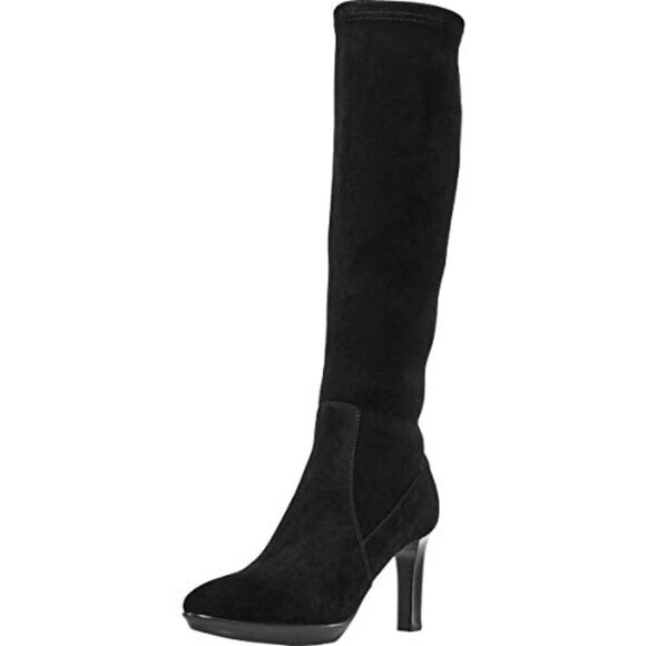 Aquatalia Women's Rhumba II Stretch Suede Knee Boots, Black, 10.5 - Picture 1 of 1